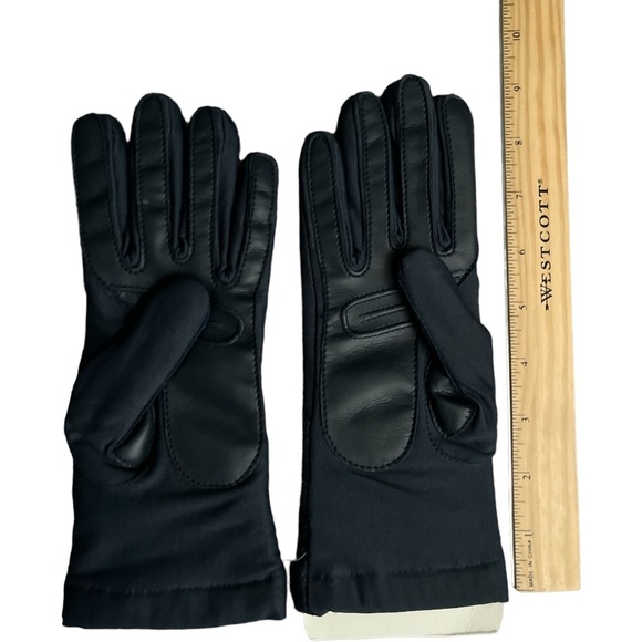 Navy Sheer Energy Driving Gloves by Leggs Knit Lined Vintage One Size Fit‎ NOS - Picture 6 of 7